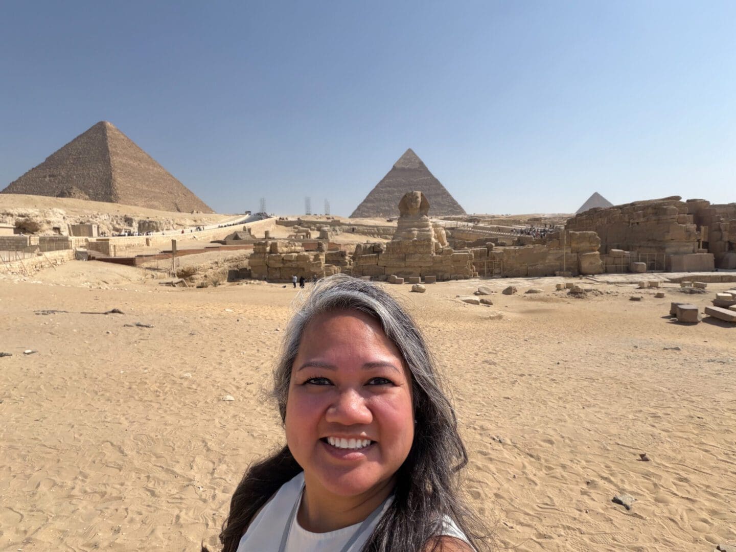 Selfie at the Great Pyramids and Sphinx