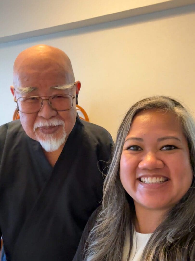 Smiling man and woman taking selfie